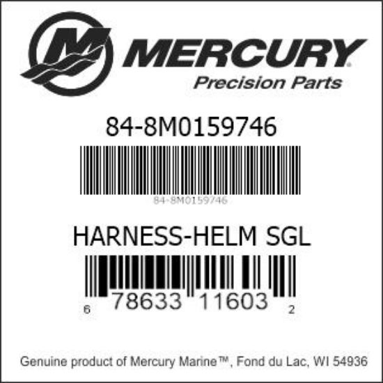 Mercury-Mercruiser 84-8M0159746 Helm Harness DTS Single Engine