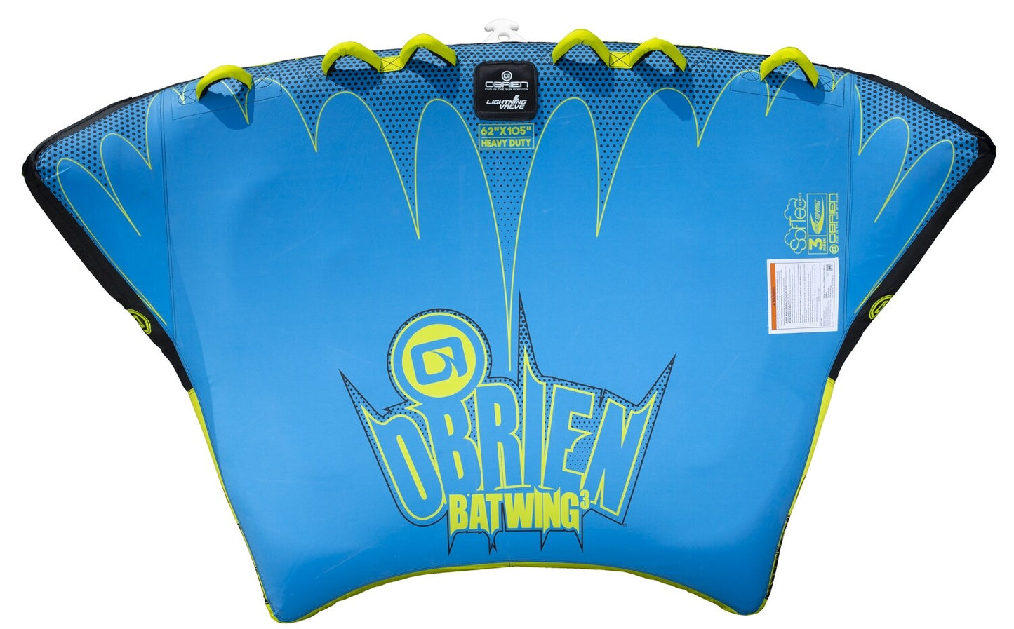 O’Brien Bat Wing 3 Towable Tube - Blue/Yellow