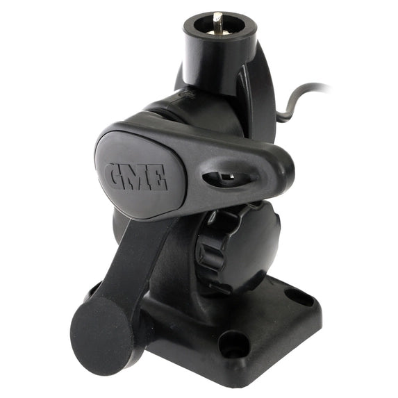 Double Swivel Rectangular Antenna Base - Black