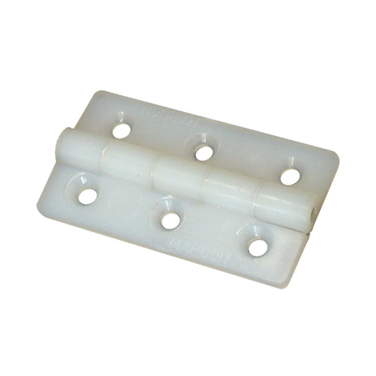 Butt Hinge Pair - White Nylon