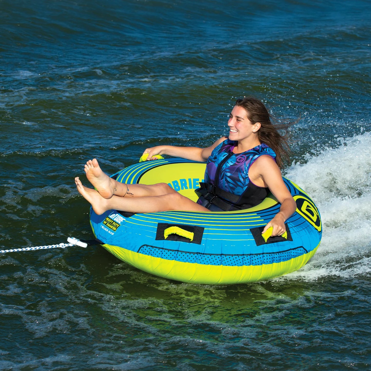 O'Brien Le Tube 1-Person Towable Tube - Blue/Yellow