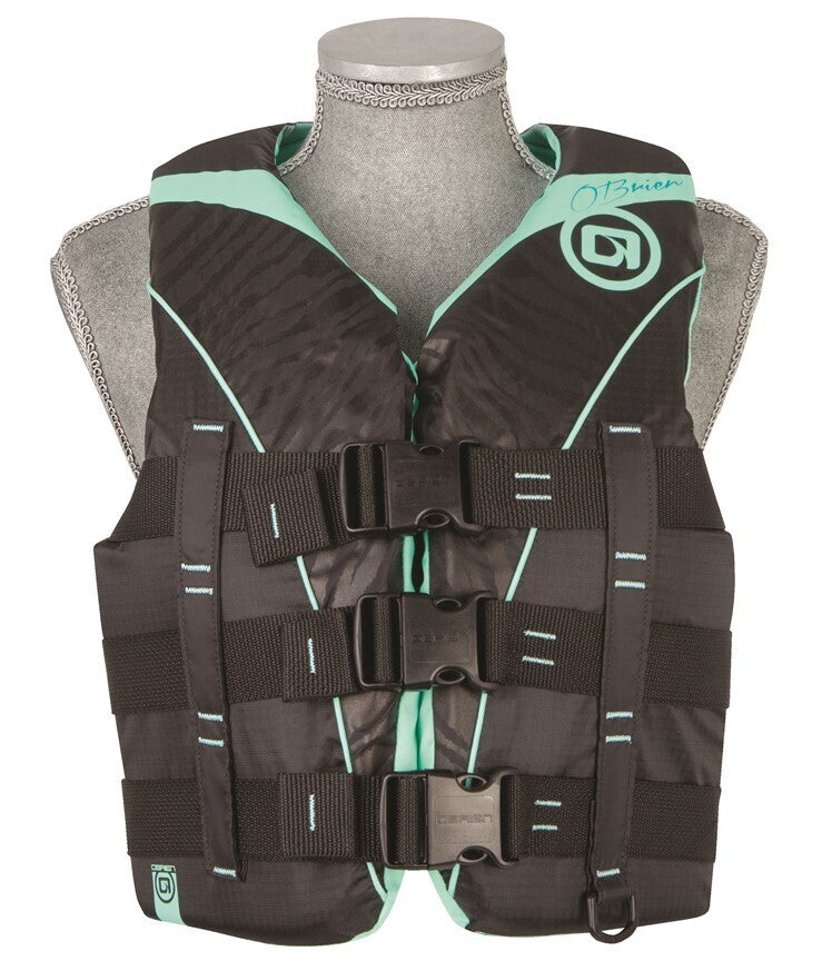 O'Brien Women's Nylon 3-Belt Pro Vest - Aqua