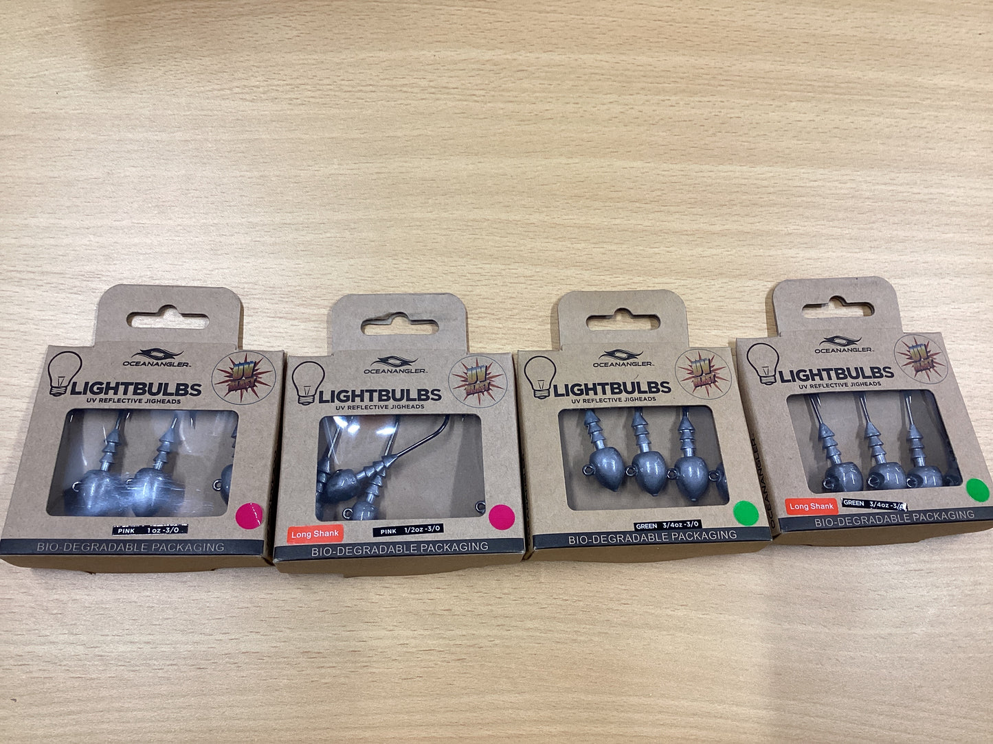 Oceanangler Lightbulb Jighead Long Shank 3/4oz - 4 Pack