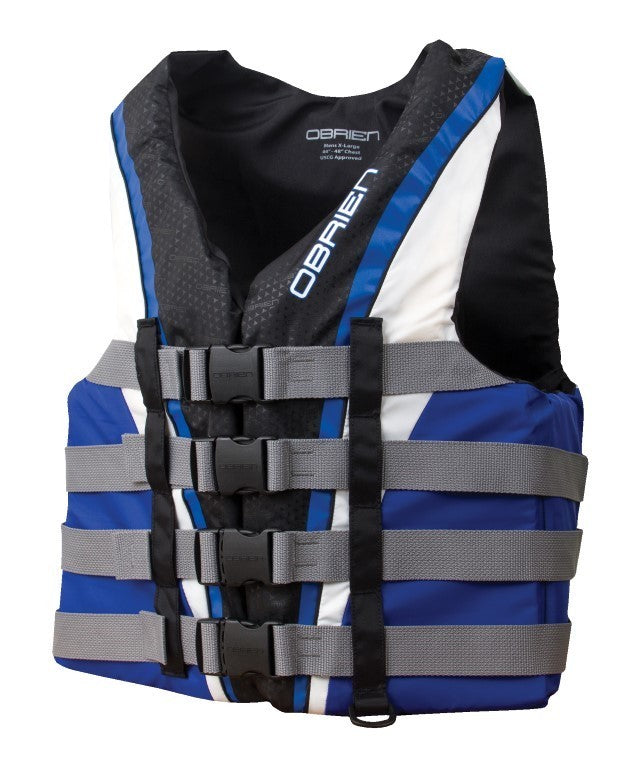 O'Brien Men's 4 Belt Pro Nylon Vest - Blue/Black