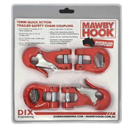 Mawby Hook - 13mm Quick Release Safety Chain Hooks
