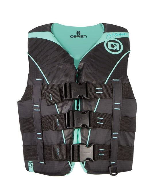 O'Brien Women's Nylon 3-Belt Pro Vest - Aqua