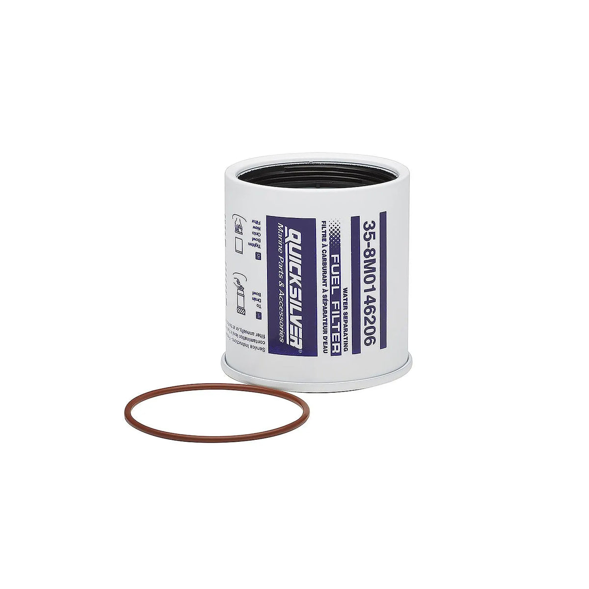 Quicksilver 8M0146206 Water Separating Fuel Filter, 10-Micron Filtration
