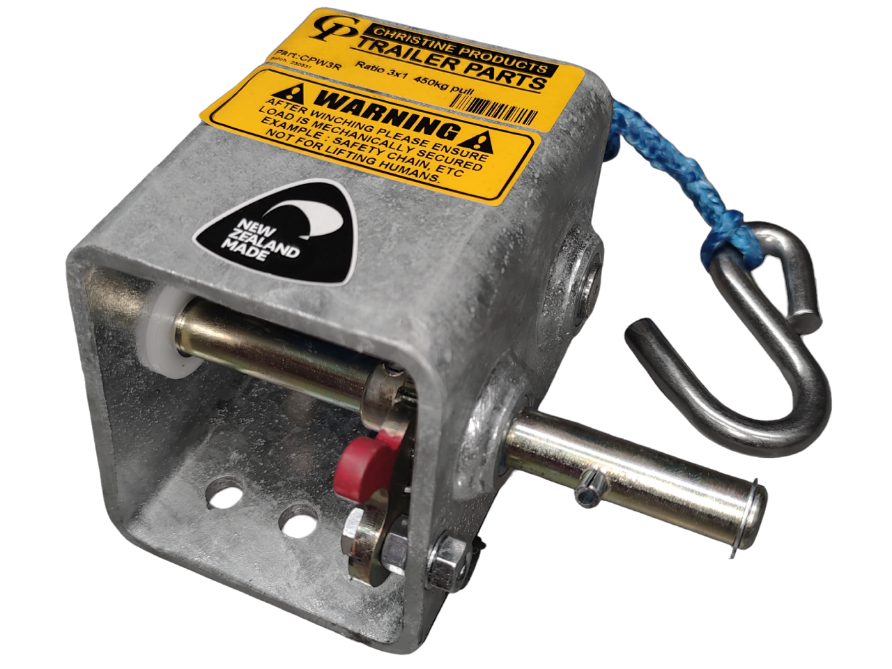 CP Winch 3:1, 450kg, 1 Handle & Rope