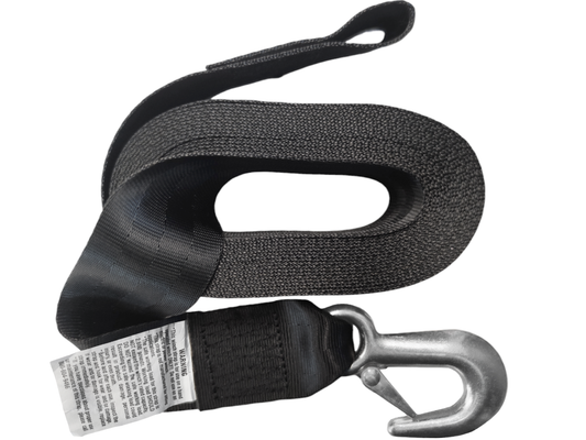 Fulton 20ft Winch Strap and Hook 2” x 6m