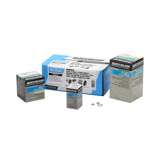 Quicksilver 8M0222224 100 Hour Maintenance Kit for Yamaha Various 150/175/200/225/250 Outboards