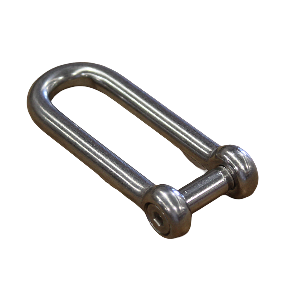 Long D Shackle 8mm with Allen Key Countersunk Pin