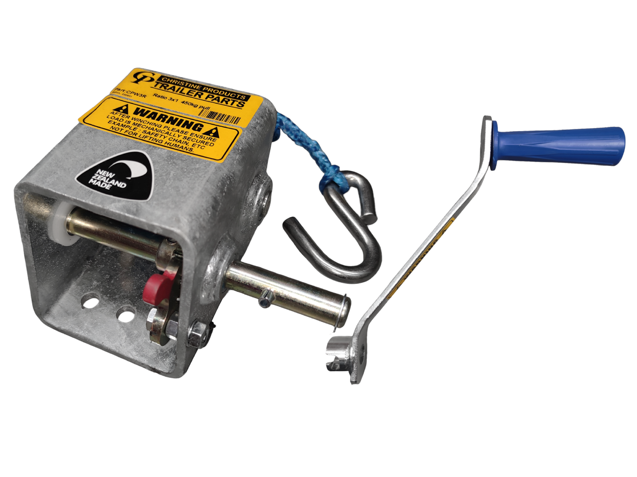 CP Winch 3:1, 450kg, 1 Handle & Rope