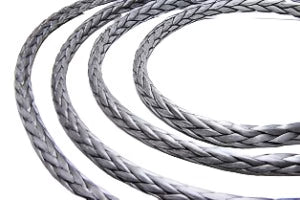 6mm Single Braid Winch Rope PU - Grey Price per Meter