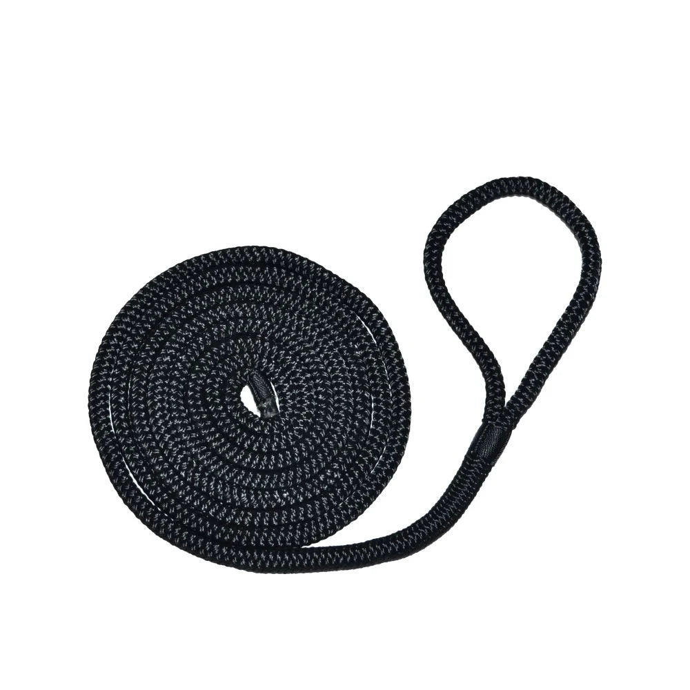 Grand Pacific Double Braid Fender Lines 8mm X 1.8M (2-Pk) Black