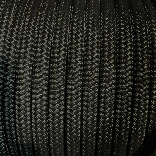 Double Braided Rope - 14mm Polyester (PES) Black 4200kg
