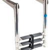 3 Step Gudgeon Mount Ladder. Top Mount 316 Stainless Steel