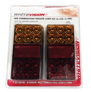 Whitevision LED Tail Set 150x80mm 10-30V 400mm Wire