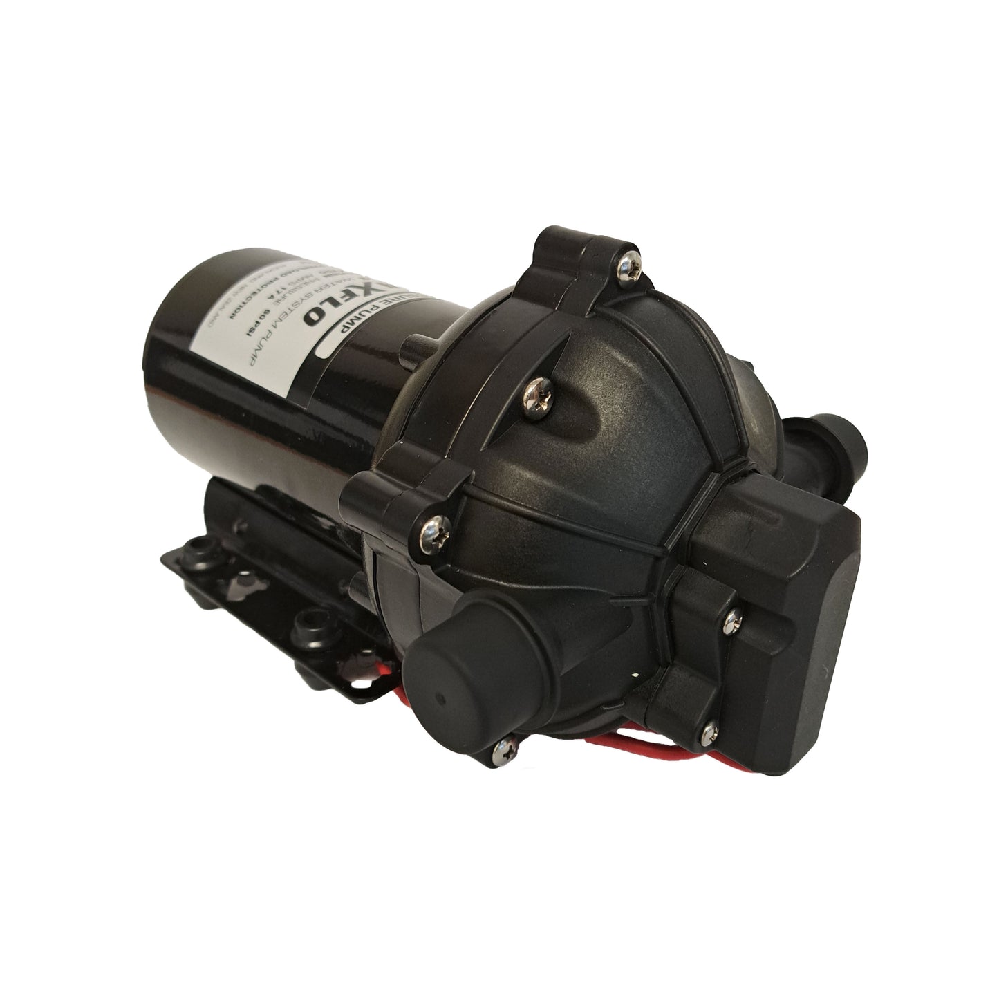 Maxflo 12V Pressure Water Pump 60 PSI 18.9 LPM, Quiet Three-Chamber Diaphragm for Boats and RVs
