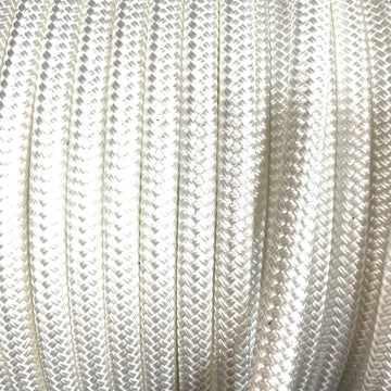 18mm Polyester Yachting Double Braid - White