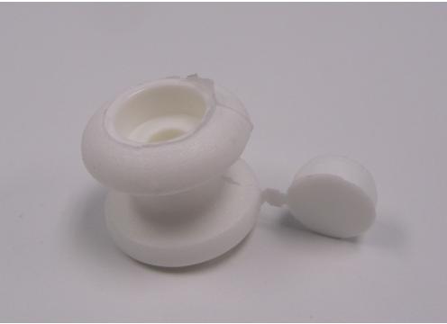 White Bungy Button with Cap