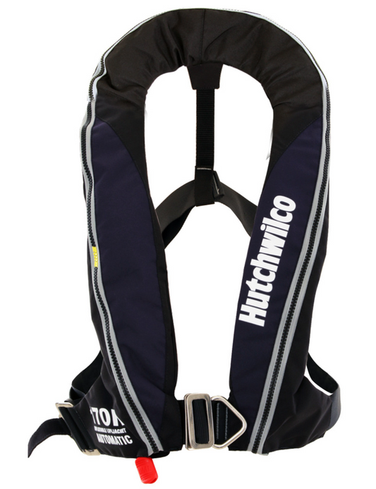 Hutchwilco 170N Super Comfort Auto Deck Inflatable Navy Life Jacket