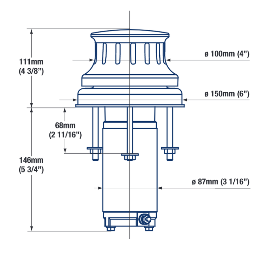 Maxwell Anchormax Capstan Winch 12V with Foot