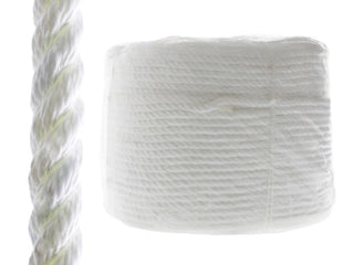 3-Strand Polyester Rope - White