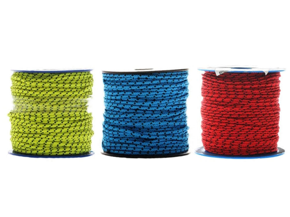 Dyneema Double Braid 4mm - Yellow / Black Fleck