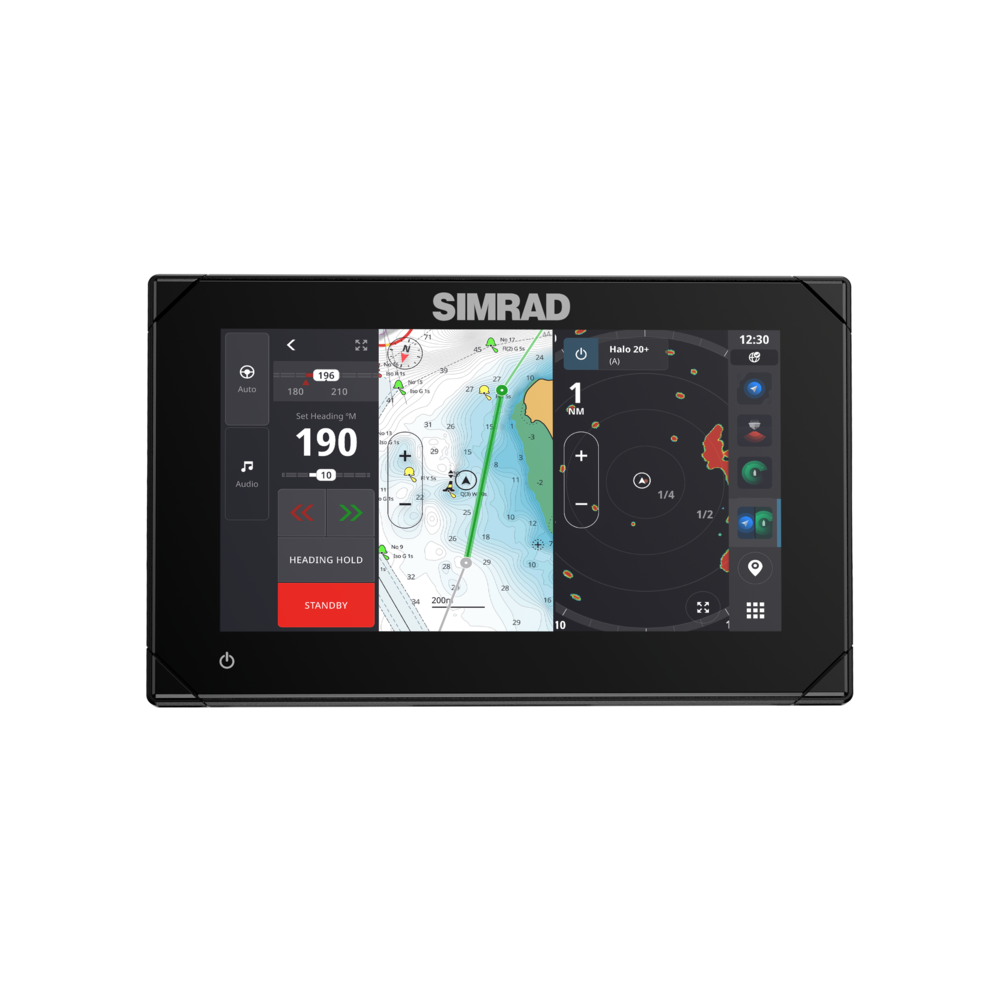 Simrad NSX 3007 7 Inch AI XDCR Chartplotter with AUS NZ Charts for Anglers and Coastal Navigators Bright SolarMAX IPS