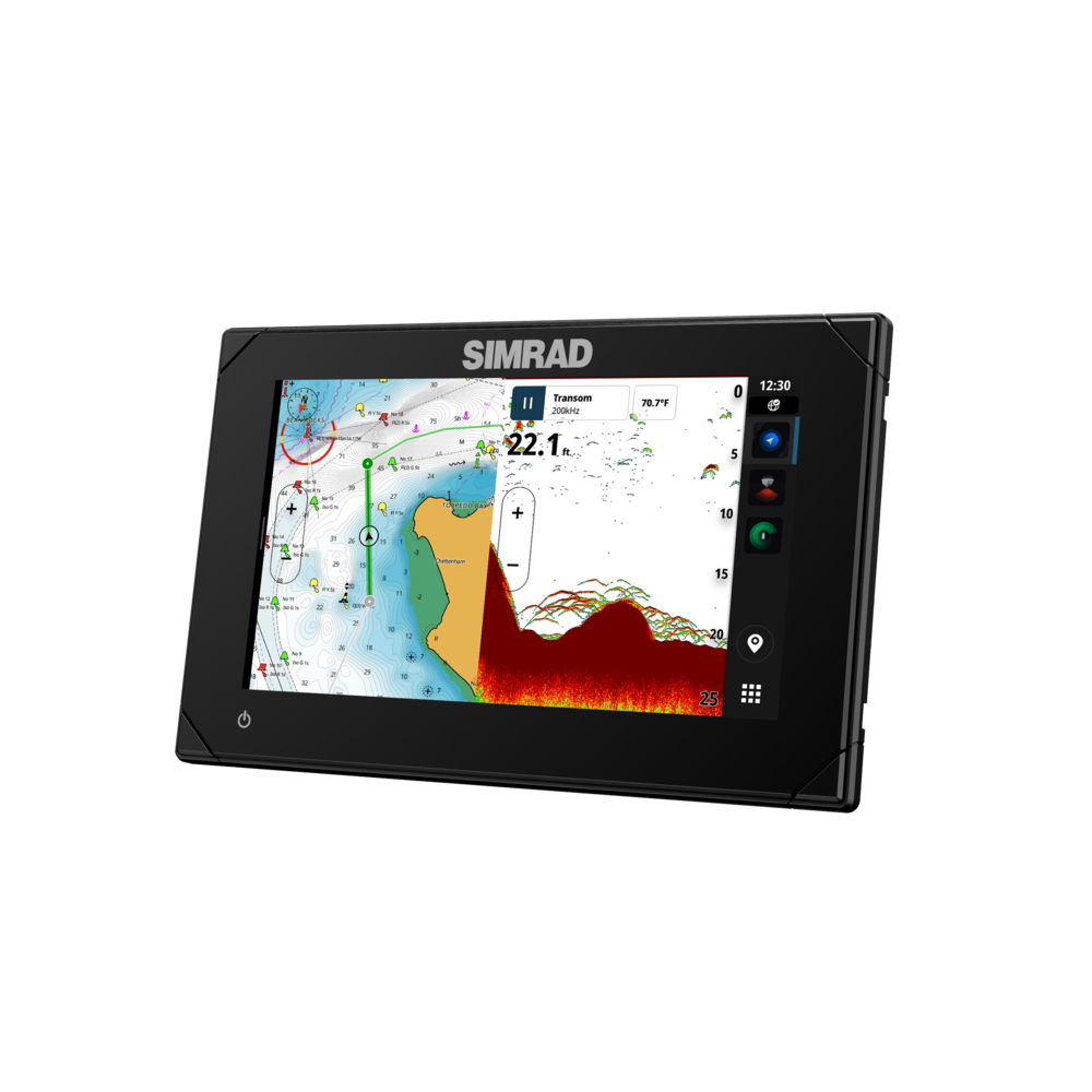 Simrad NSX 3007 7 Inch AI XDCR Chartplotter with AUS NZ Charts for Anglers and Coastal Navigators Bright SolarMAX IPS