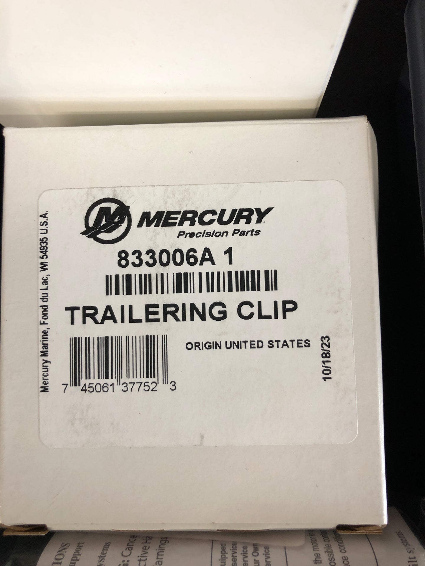 Mercury Trailering Clip