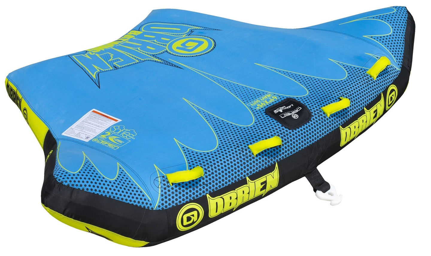 O’Brien Bat Wing 2 Towable Tube - Blue/Yellow