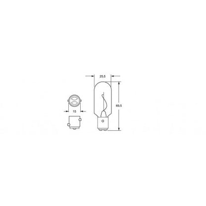 Hella Navigation Bulb 24V 10W BAY15d 12CD