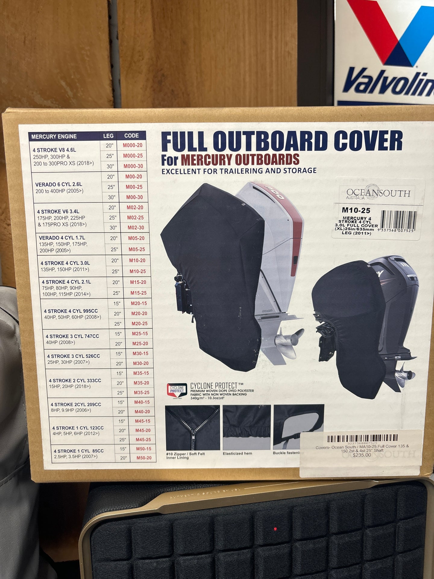 OceanSouth - Full Outboard Cover for Mercury Engines