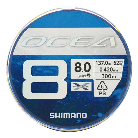 Shimano Ocea 8 Casting Braid SW Blue 300m PE8 137lb 0.420mm