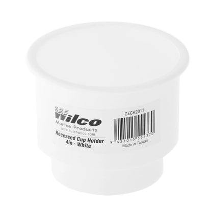 Wilco Double Recessed Drink Holder White