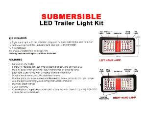 Rectangular LED Multi Volt Submersible Combination Light Kit