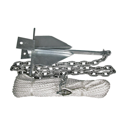BLA Galvanised Sand Anchor Kit 4Lb with 6mm x 50m Rope and 2 x 6mm Chain