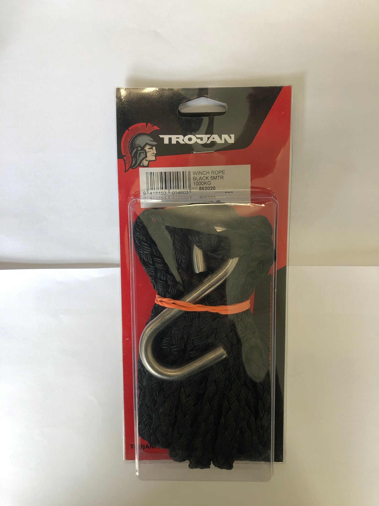 Trojan Winch Rope 5m x 8mm, Black, 940kg