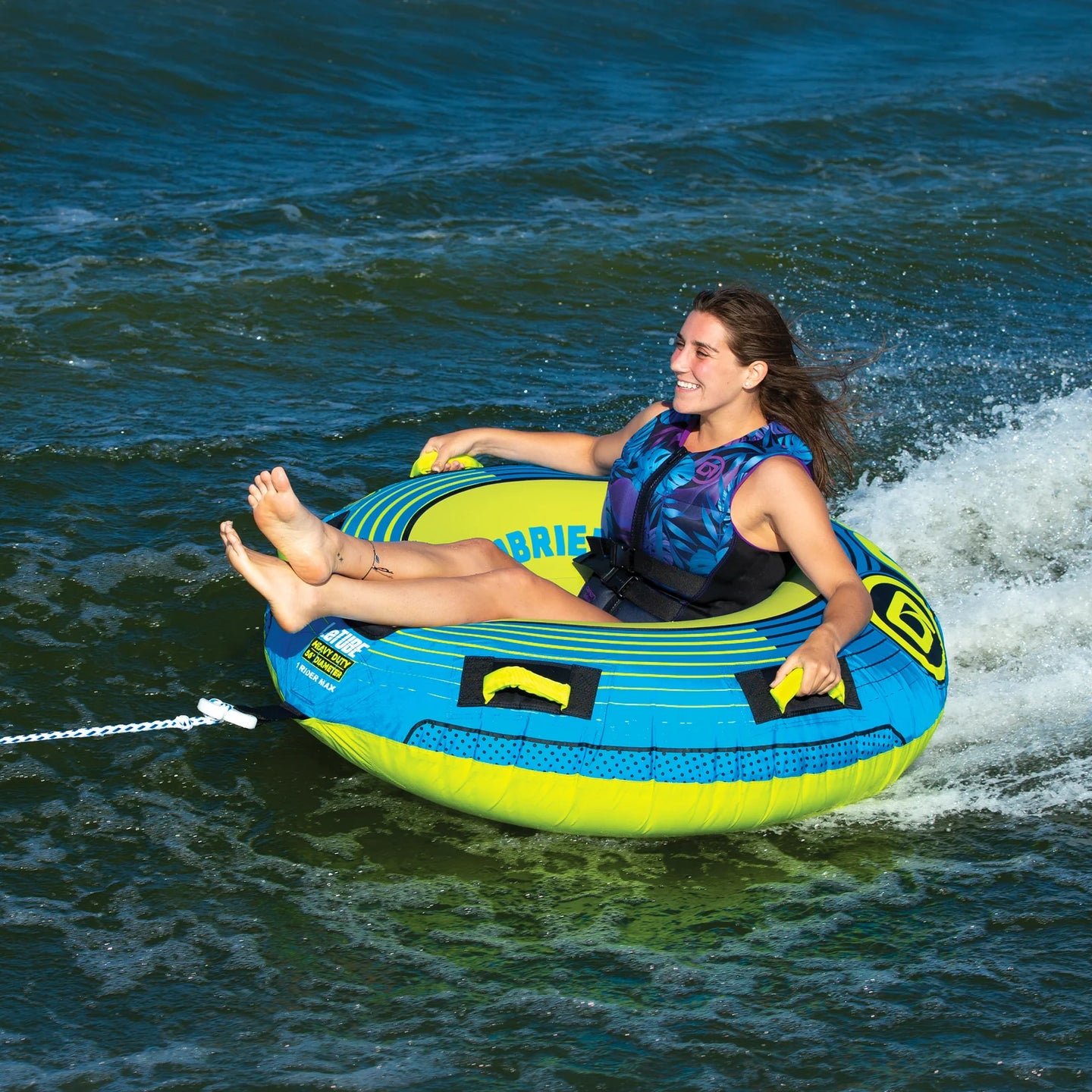 O'Brien Le Tube 1-Person Towable Tube - Blue/Yellow