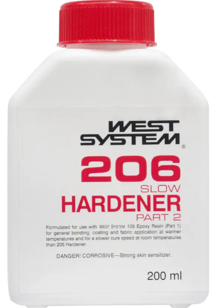 206 Slow Hardner Part 2 West System 200ml