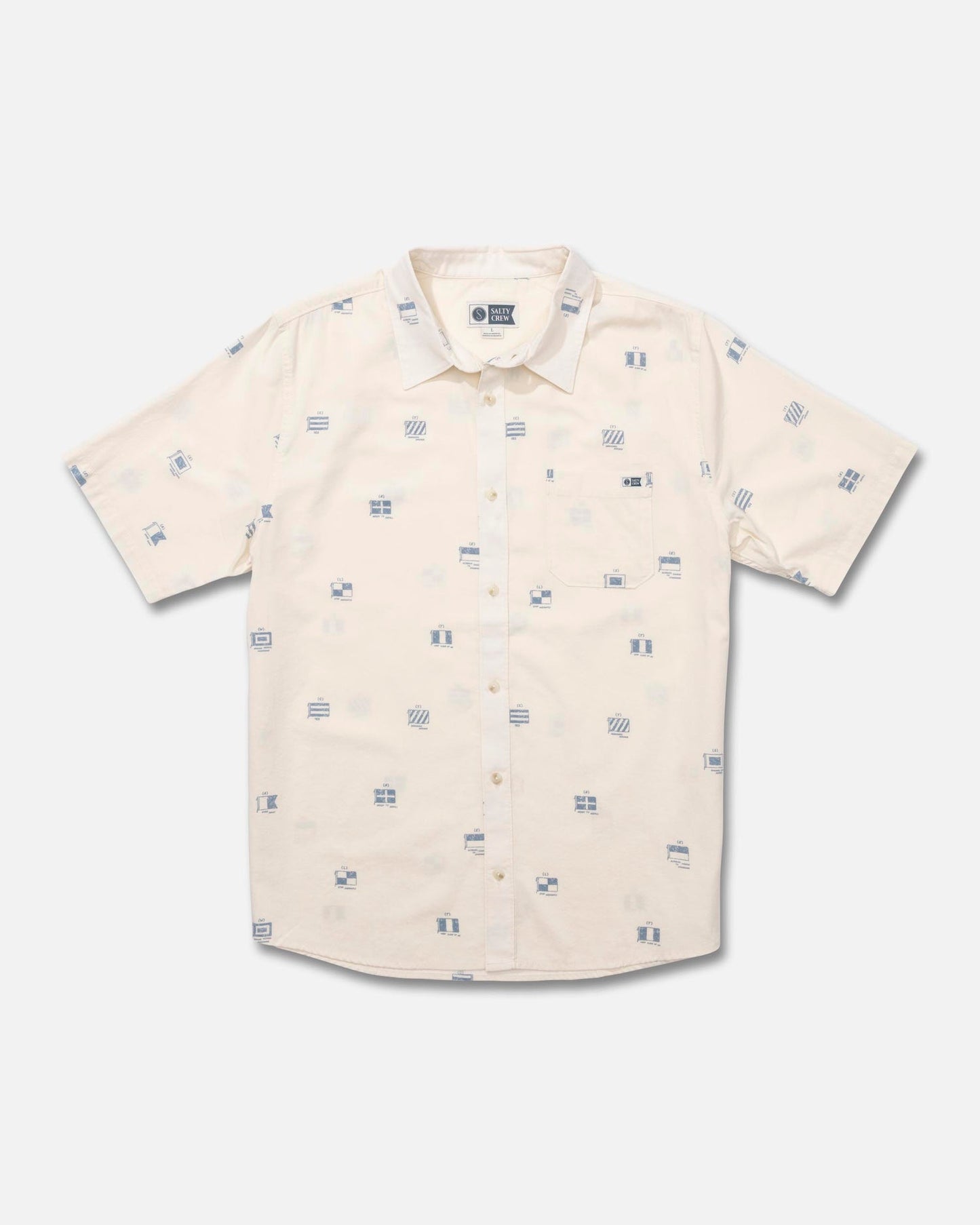 Salty Crew Session Short Sleeve Button Up Shirt - Off White