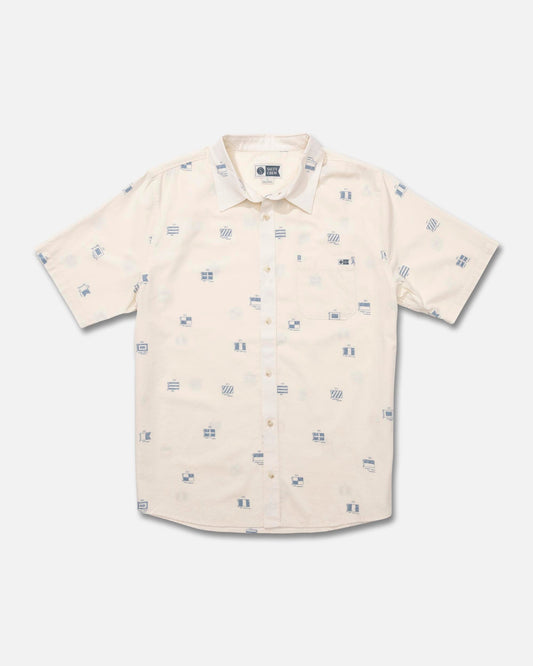 Salty Crew Session Short Sleeve Button Up Shirt - Off White