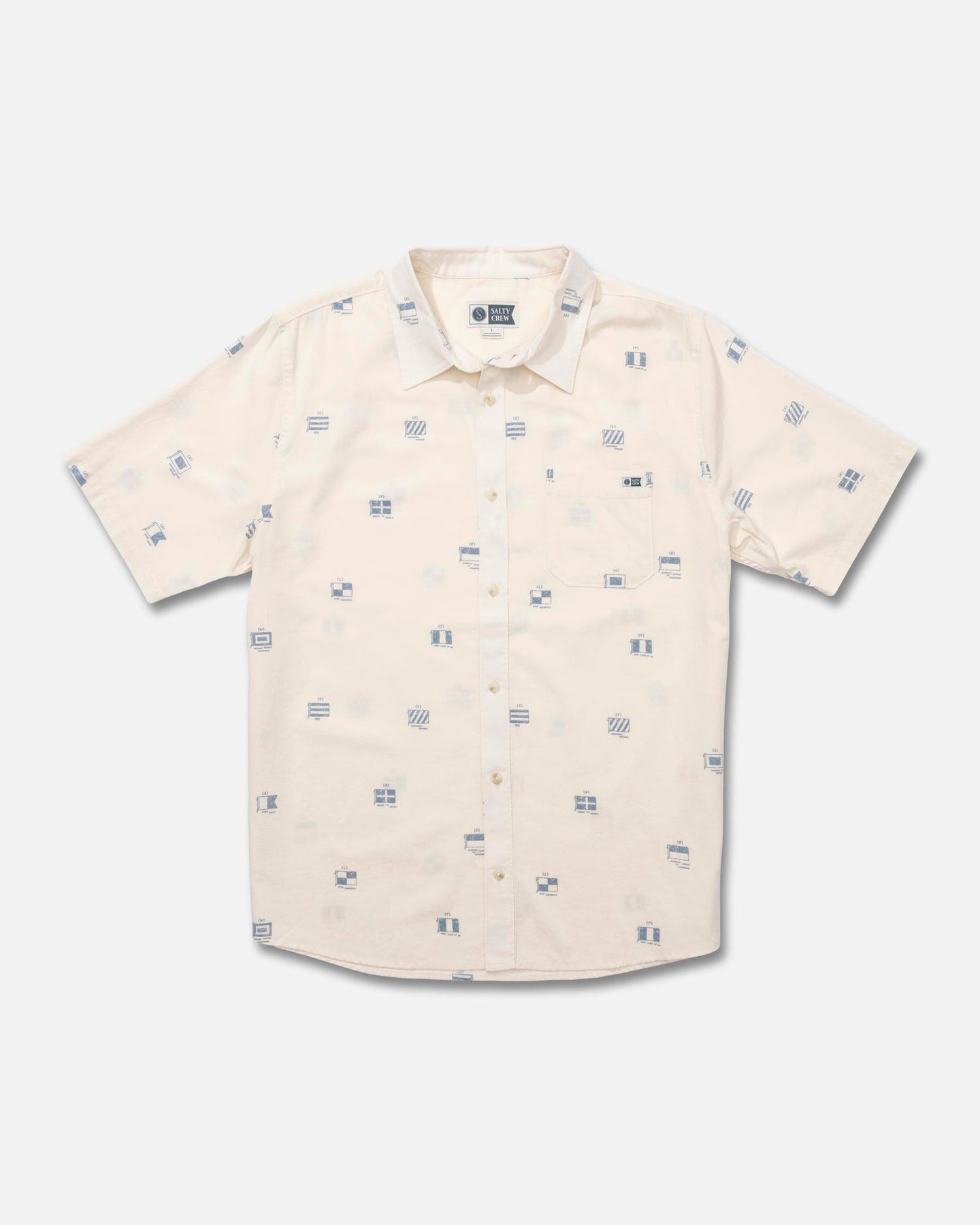 Salty Crew Session Short Sleeve Button Up Shirt - Off White