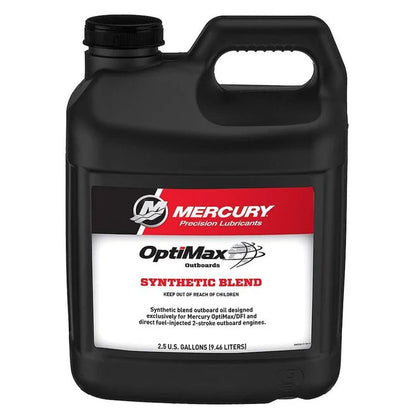 Mercury 8M0229800 Synthetic Blend Direct Injection (DI) Engine Oil for OptiMax and Other DFI 2-Stroke Outboards, 2.5 Gallons