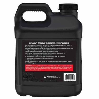 Mercury 8M0229800 Synthetic Blend Direct Injection (DI) Engine Oil for OptiMax and Other DFI 2-Stroke Outboards, 2.5 Gallons