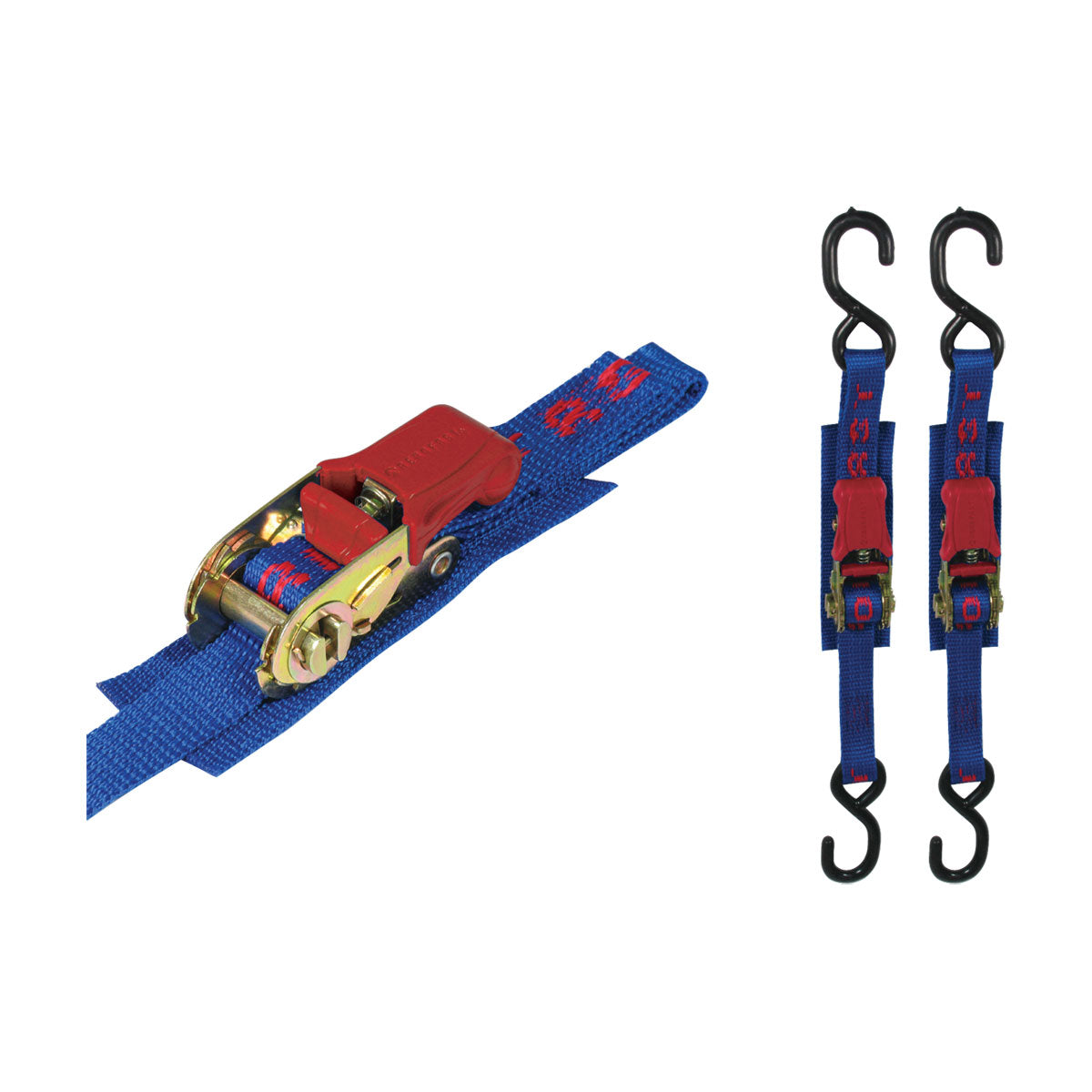 Aerofast™ Ratchet Hook to Hook Tie Down Pair 25mm x 1.5m - 800kg BS