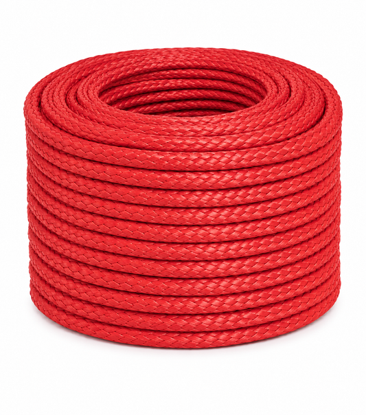 8mm Red Winch Rope Dyneema - Price per Meter