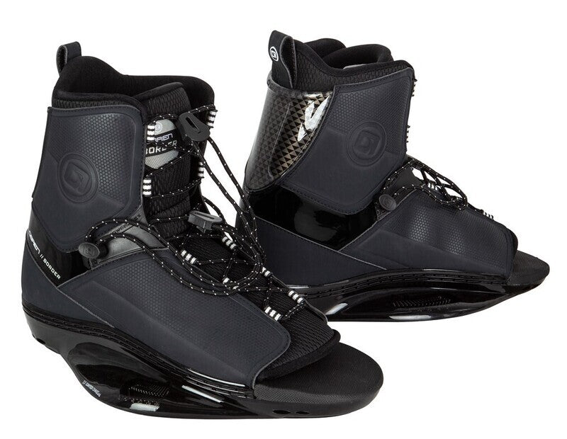 O'Brien Border Adjustable Open-Toe Wakeboard Bindings Black
