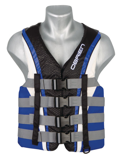 O'Brien Men's 4 Belt Pro Nylon Vest - Blue/Black